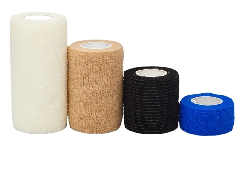 
Self-Adherent Bandage Rolls First Aid Strapping Self Adhesive Sports Strap Bandage Wrap Stretch Elastic Thumb Protect Wrist 