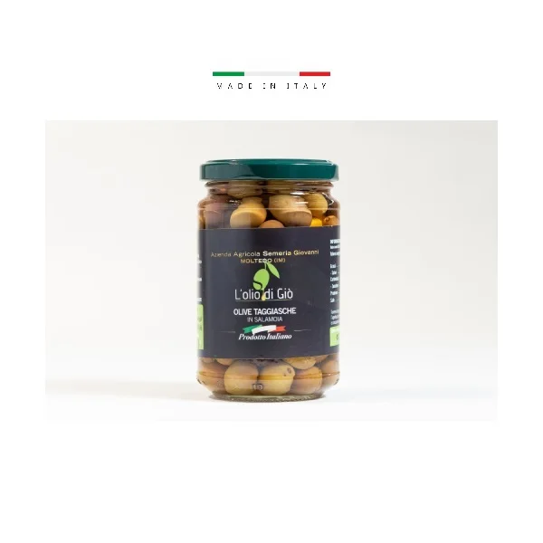 Сделано в Италии, свежие оливки, стеклянная банка 180 г, маринованные оливки taggiasca