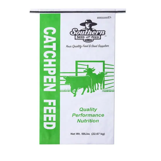 High quality fertilizer kraft paper plastic composite pp woven  feed bag for poultry feed