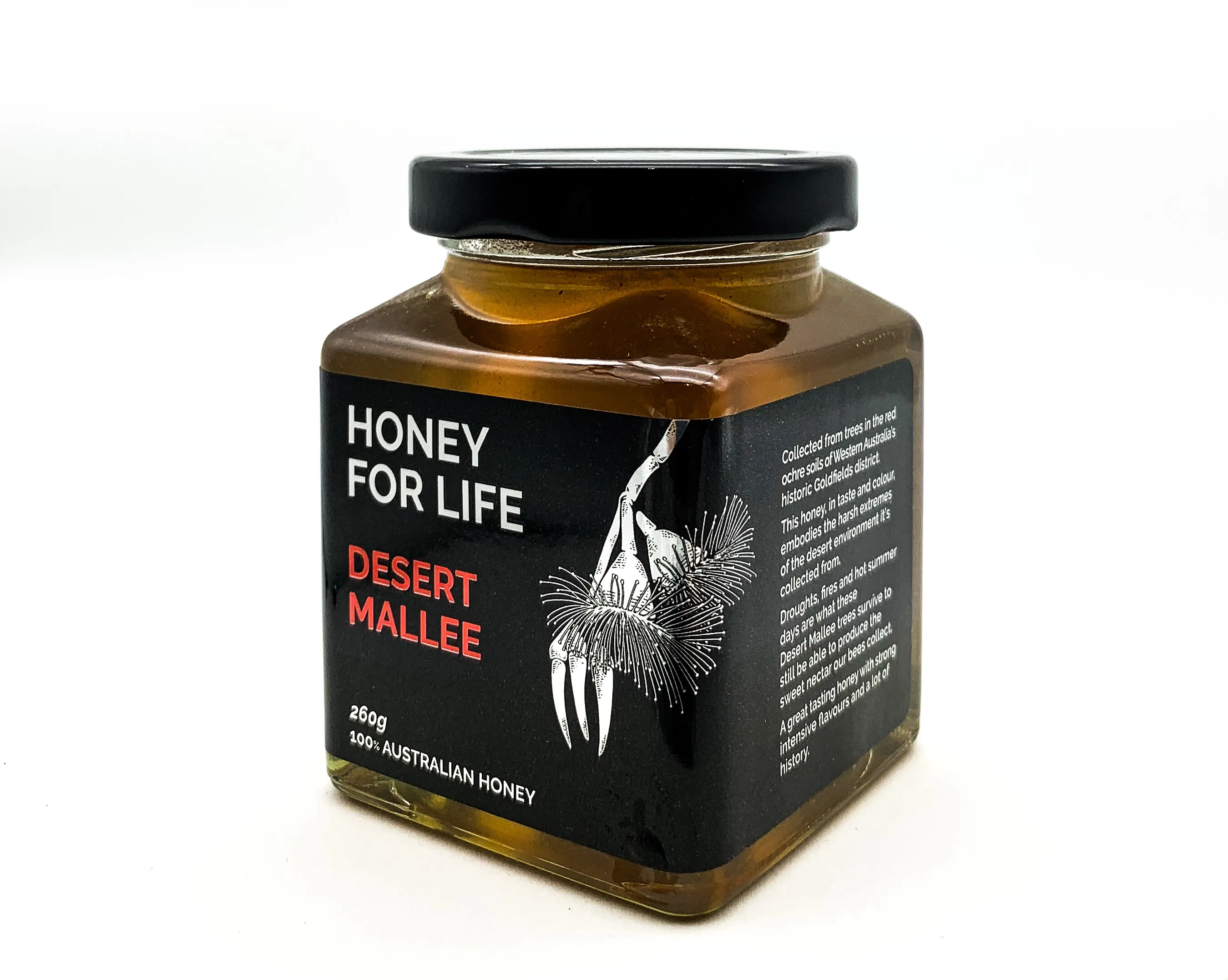 
100% Pure 260g Premium Honey TA20+ Desert Mallee Honey In Mason Jar Packaging From Australia 