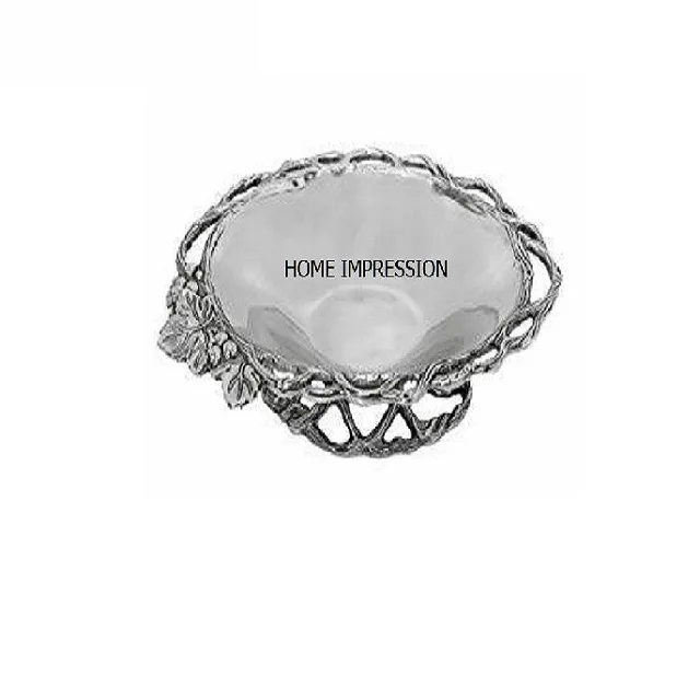 Wholesale Modern Tableware Serving Ring Creative Metal Gold Rings Metal Decorative Luxury Bowl And Tray In Affordable Price