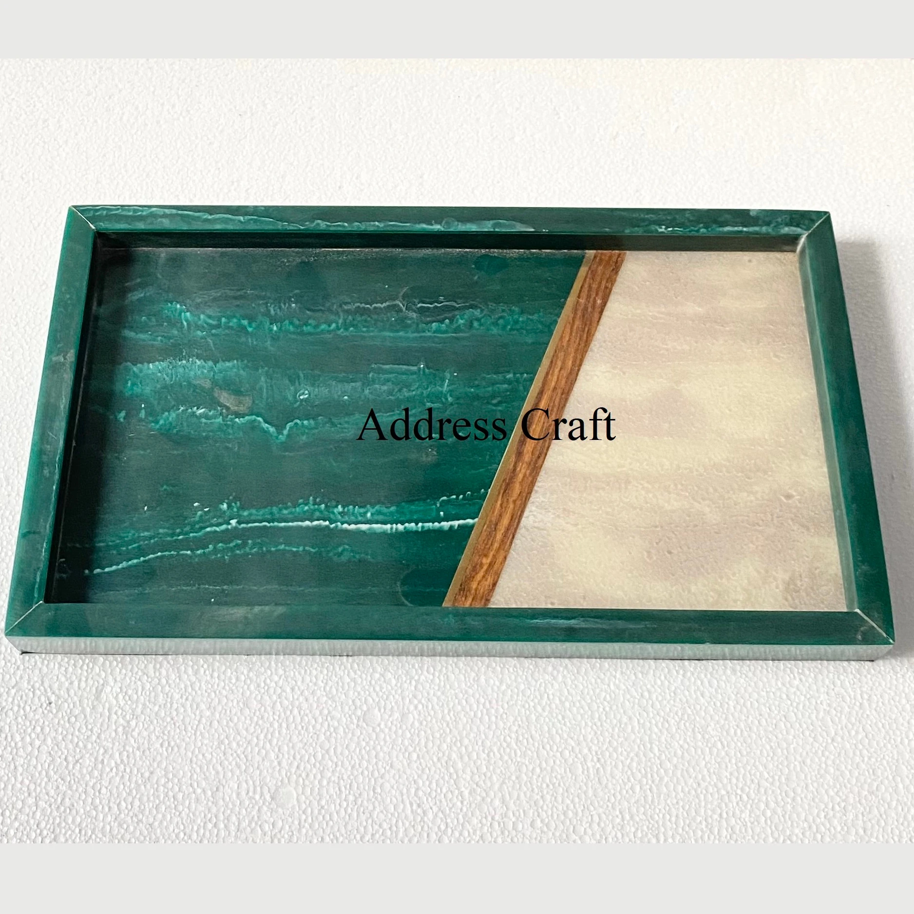 Оптовая продажа заводская цена многоцветный Новый стильный поднос высококачественный полимерный для домашнего отеля ресторана декоративный мраморный