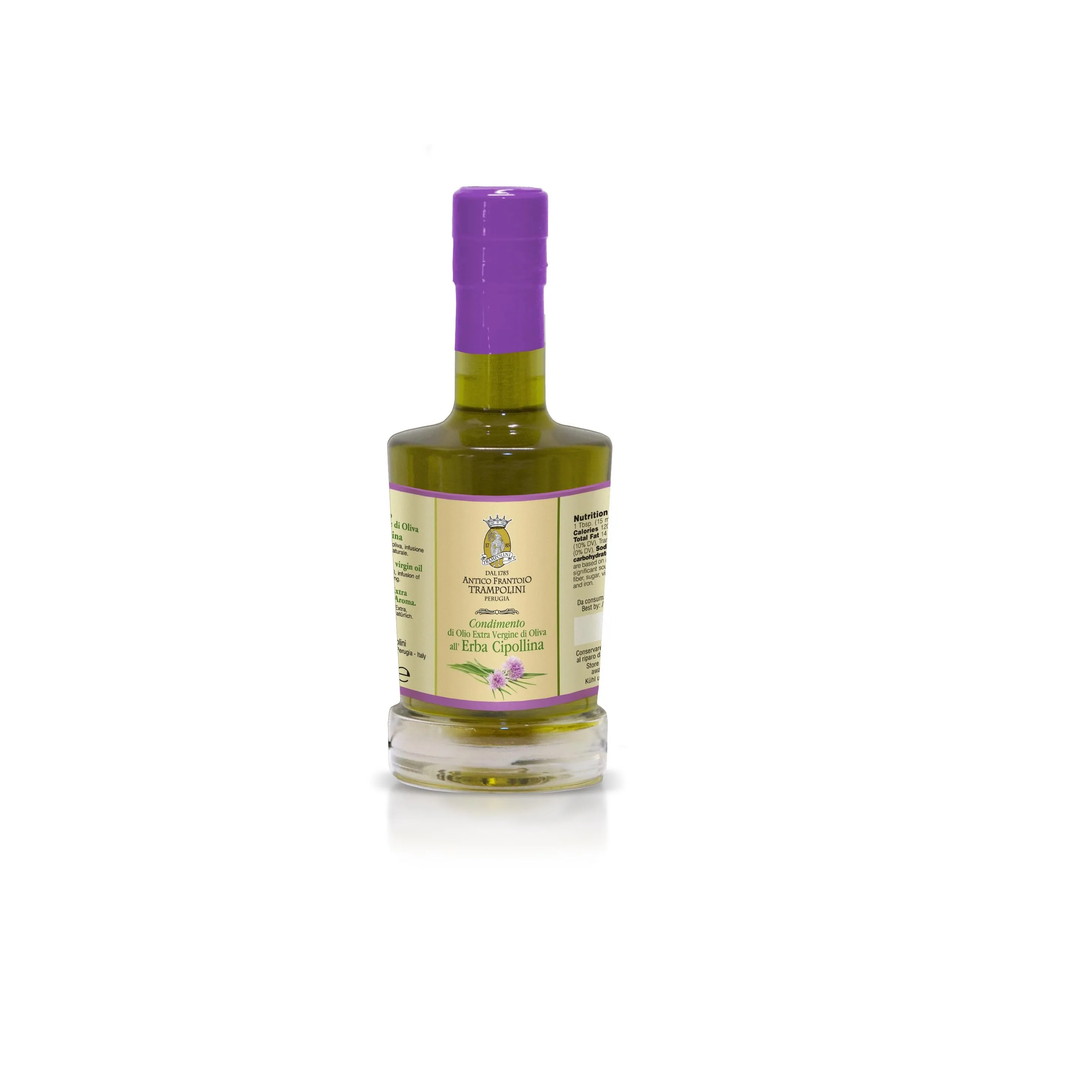 EXTRA VIRGIN MADE IN ITALY SPICY  OLIVE OIL SPICY OLIVE OIL WITH CHIVES FOR PIZZA AND SEASONING 250 ml