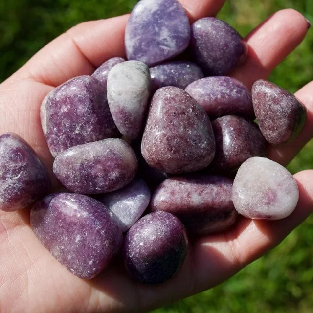 Natural Gemstone Crystal Lepidolite Tumble Stone For Wholesale Lepidolite Tumbled Stones Buy From N H Agate