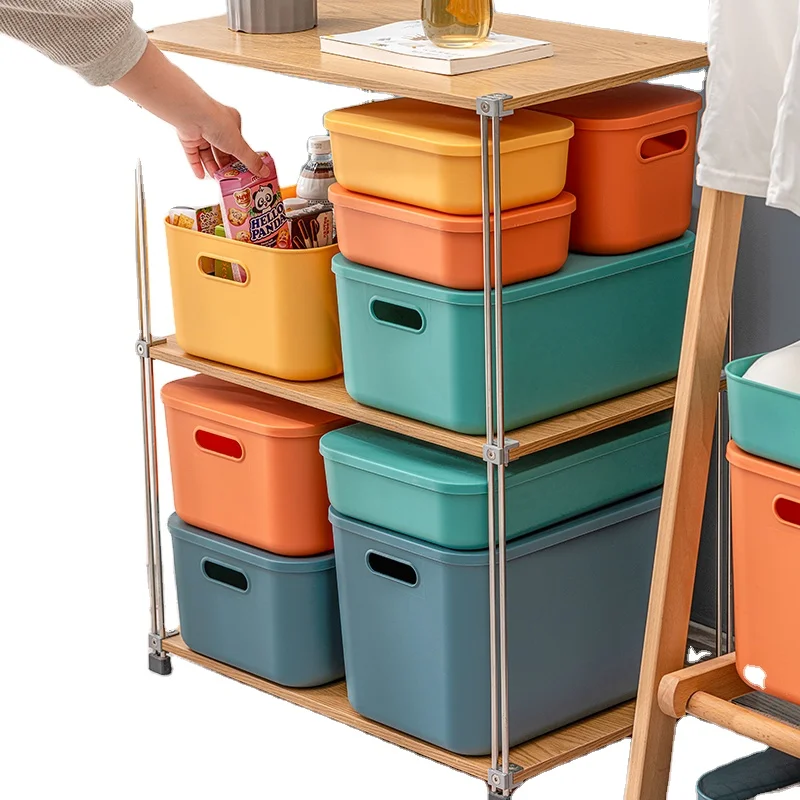 Tall large type Desktop plastic storage box with lid toy baby toy storage box for kids