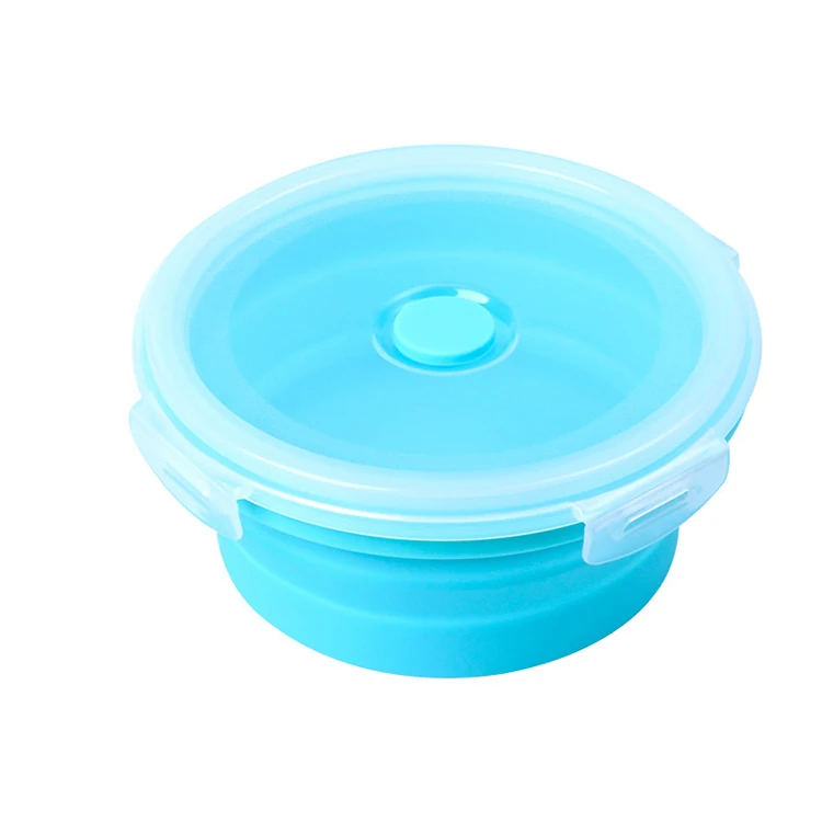 Airtight Collapsible Silicone Lunch Box Food Storage Containers With Lids