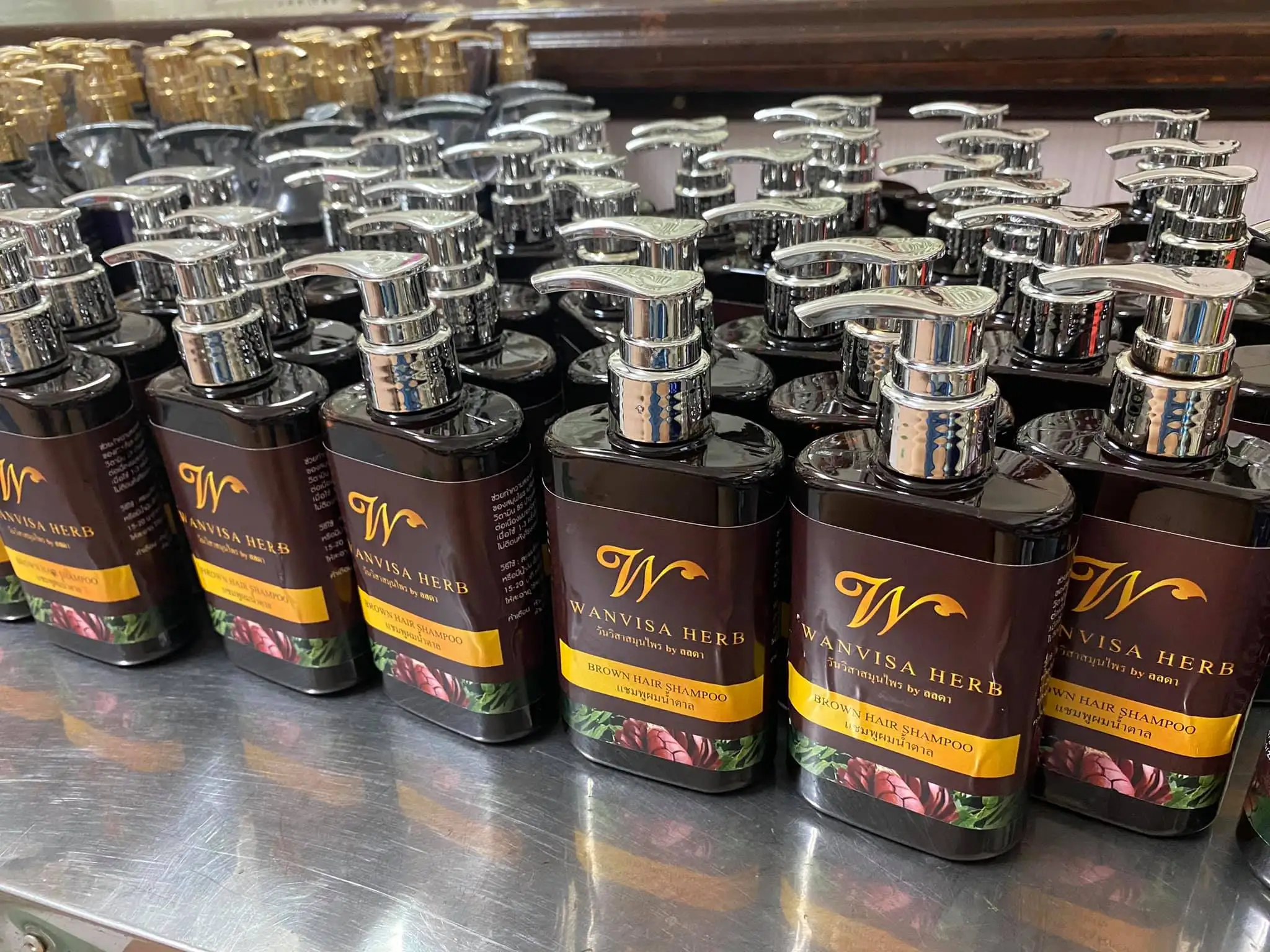 Nourishing Hair-Loss Prevention Brown Color Shampoo With Herbal Ingredient From Thailand