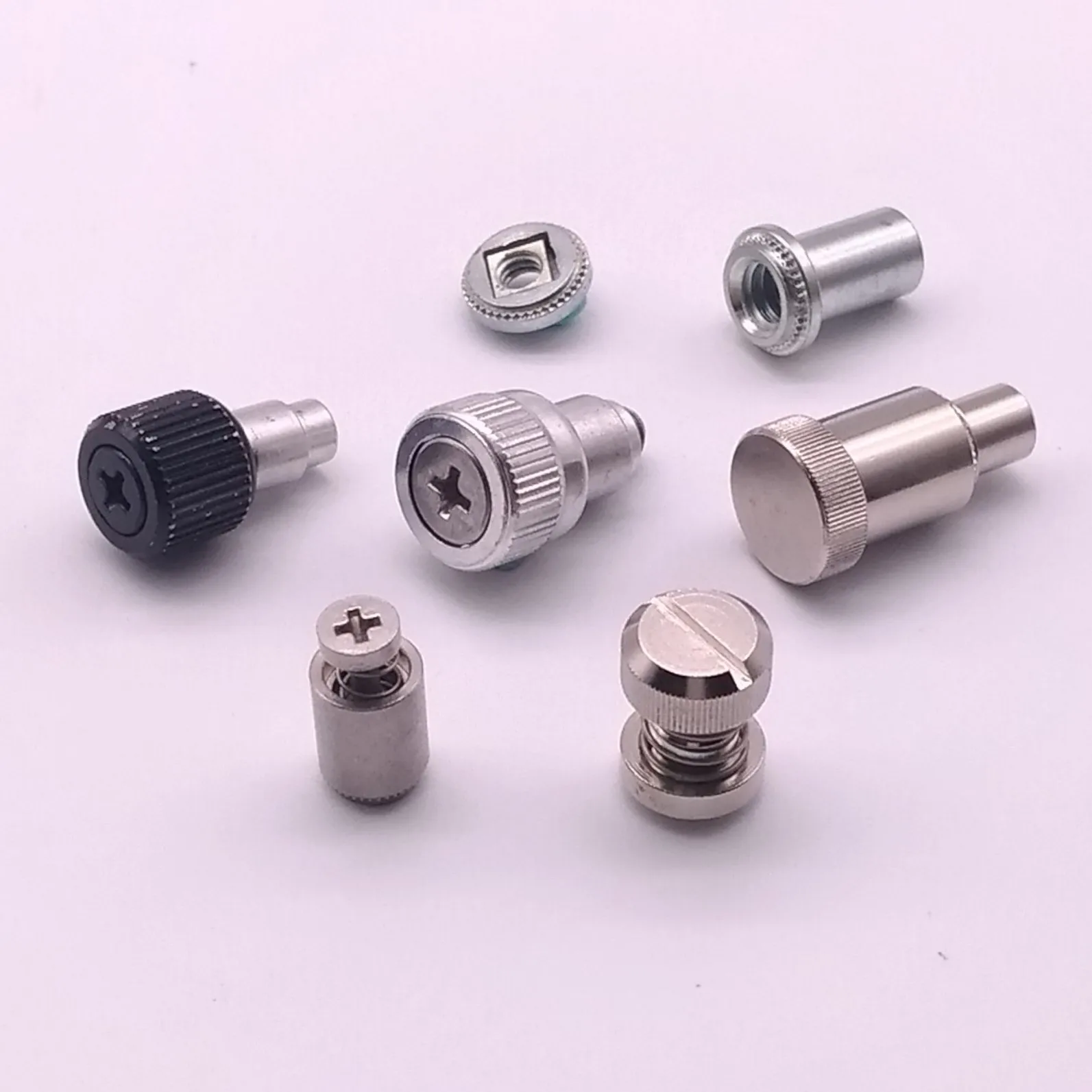 Knurled Head Screw With Spring Parts Stainless Steel Aluminum Clinching Stud