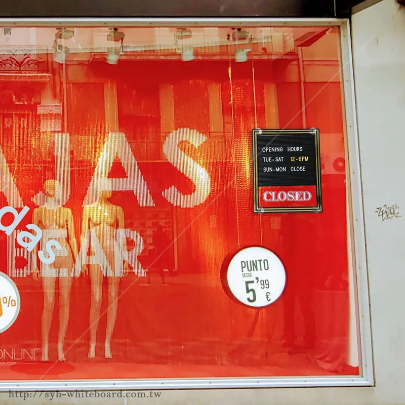 Changeable Open Close  business signs  advertising letter board for store