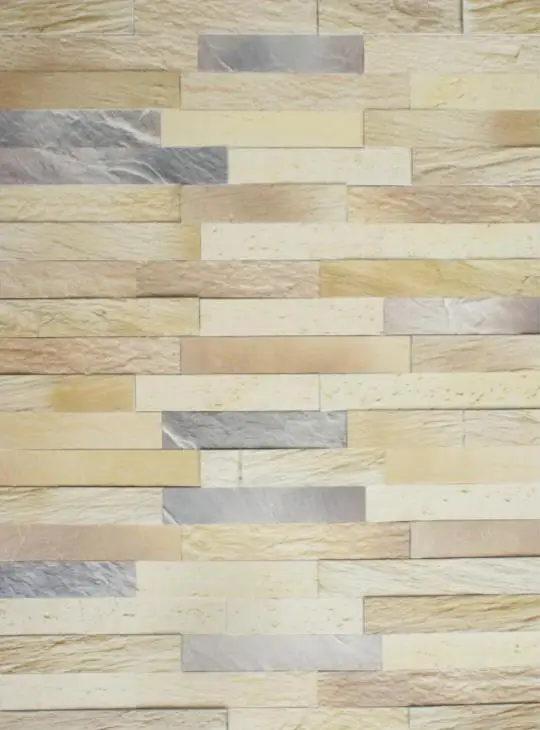 Self-Adhesive DIY Striped Stone Waterproof Lightweight Facade Tiles MCM Flexible Clay Wall Tile
