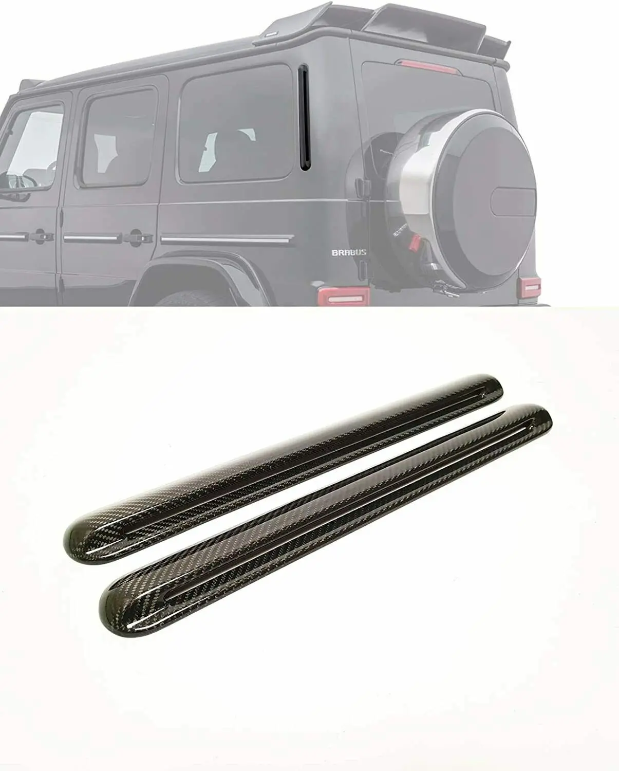 Колпачки для воздухозаборника из углеродного волокна C для Mercedes W463a W464 2018 + 2 шт.