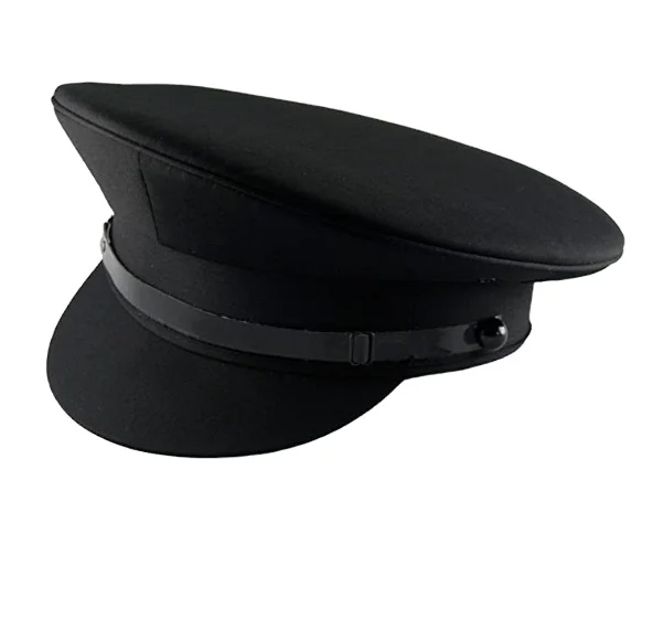 
Formal Tailor Black Chauffeur Professional Drivers Hat with or Without Cockade 