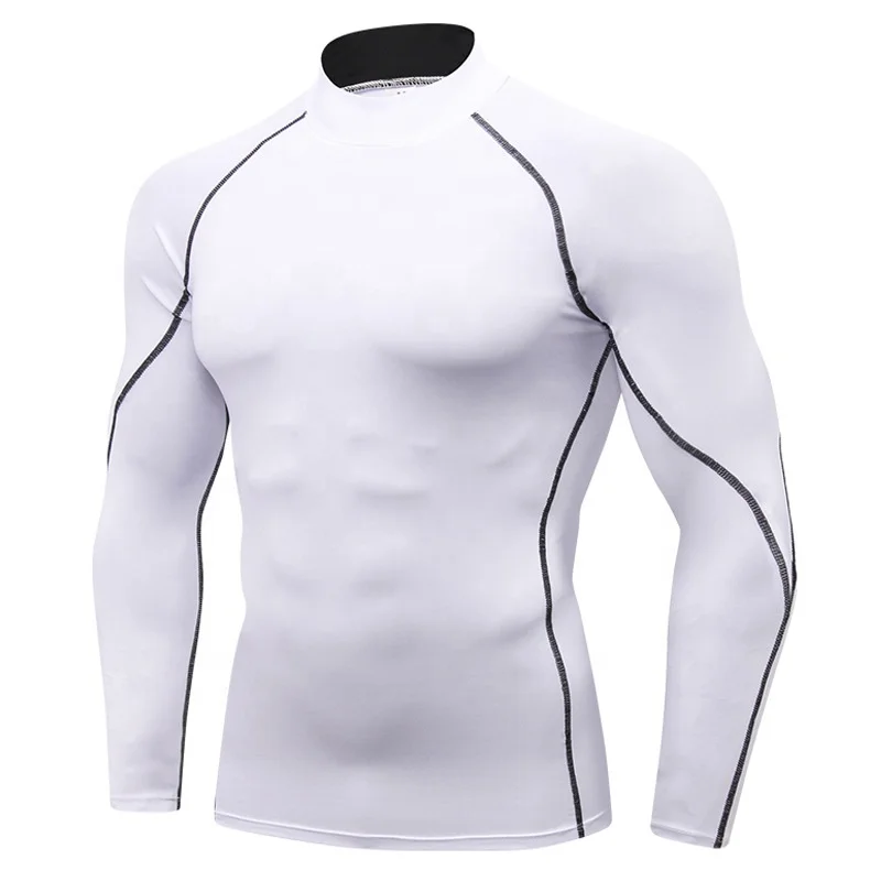 Four way Stretch Training Quick drying Breathable T shirt Active Wear Men Rash Guard Shirts Custom Swimwear
