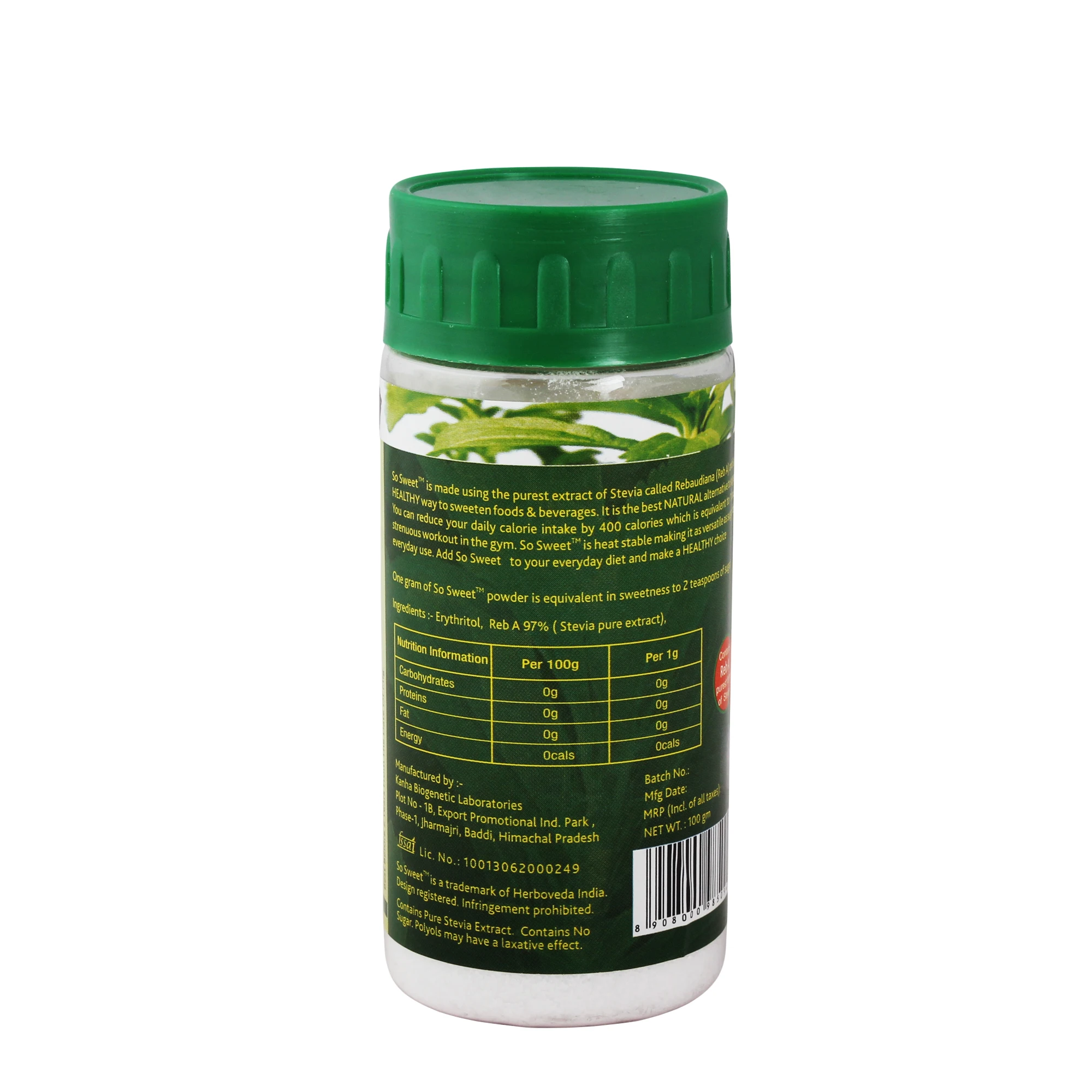 Stevia Sugar free Sweetener for bulk