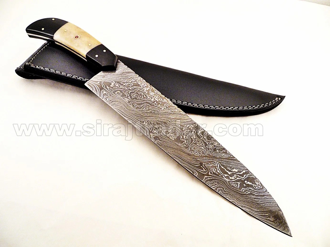 Профессиональные Кухонные Ножи ручной работы из дамасской стали кованые ножи с фиксированным лезвием ручка шеф-повара материал костяной и мозаика 10