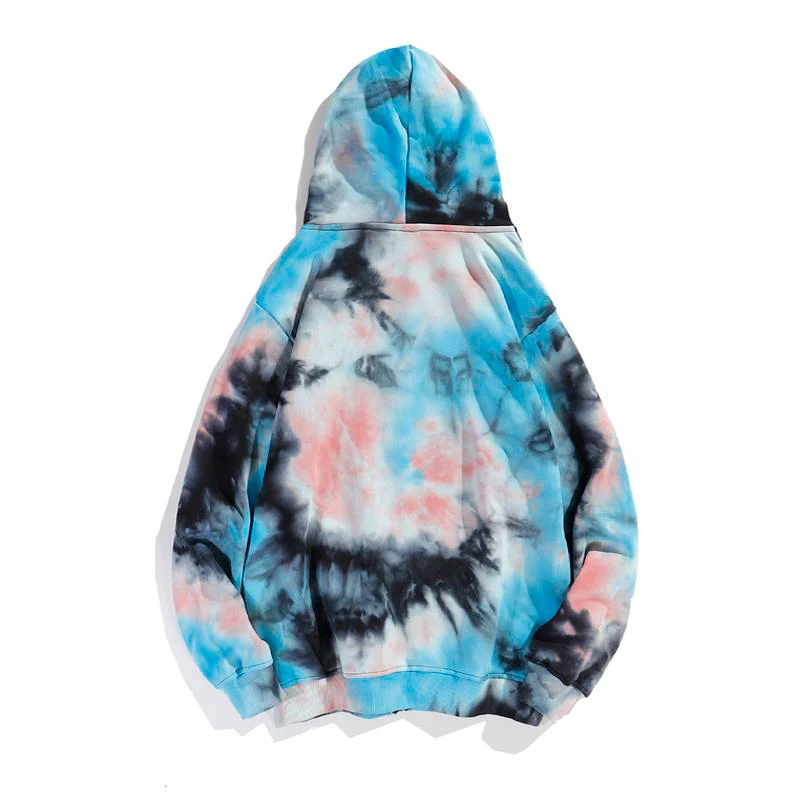 Высокое качество принтом тай-дай застежкой-молнией женская обувь по индивидуальному заказу; Модные толстовки с капюшоном