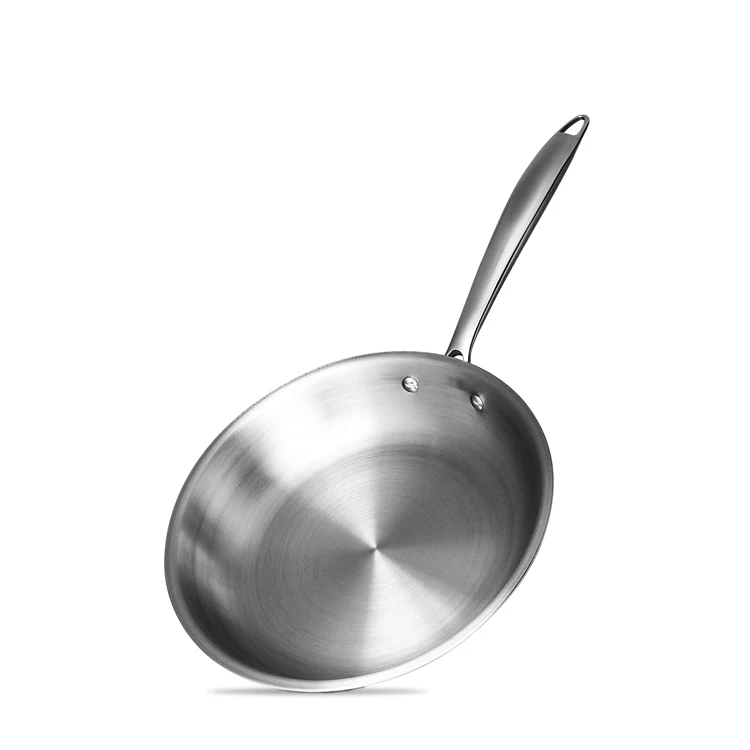 High Quality Durable Stainless Steel Fry Pan Non Stick Stainless Steel Stainless Steel Fry Pan With Lid For Sale At Lowest Price