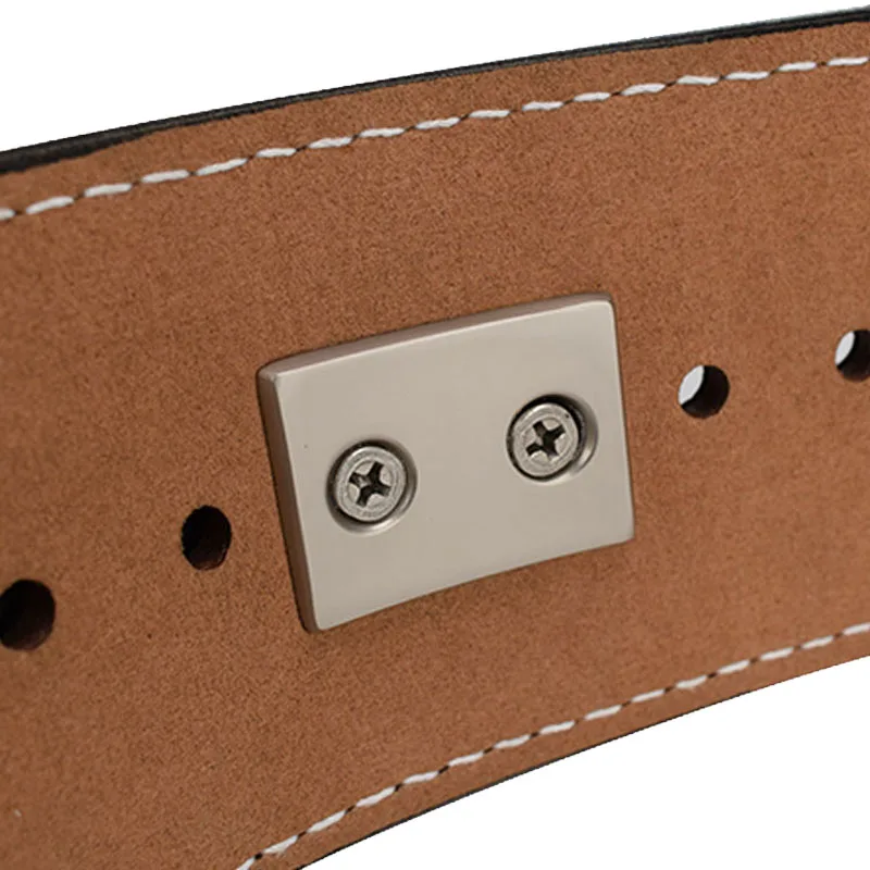 GAF Power Lifting Leather Belt Steel Lever Buckle for Men & Women Lower Back Support For Weightlifting GYM Fitness