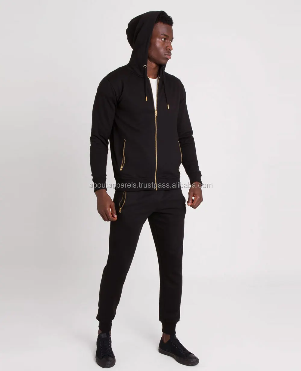 New design fashion cheap heather grey cotton/polyester mix size men fleece Breathable tracksuit