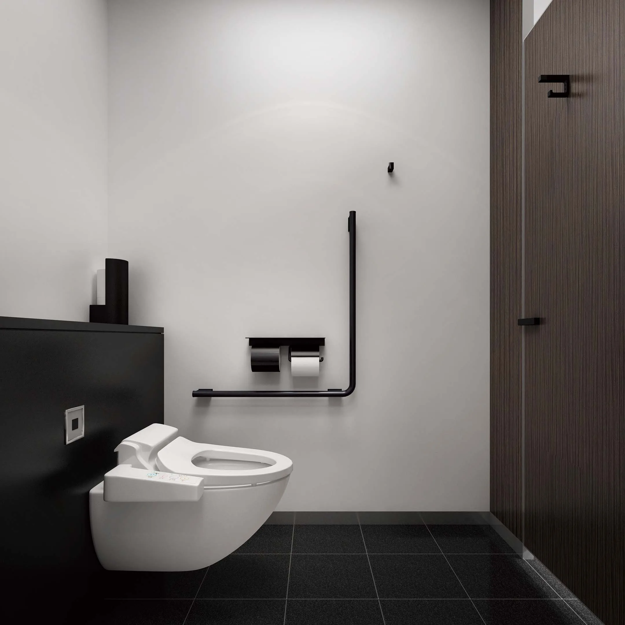 Matte Black L Shape Handicap Grab Bar