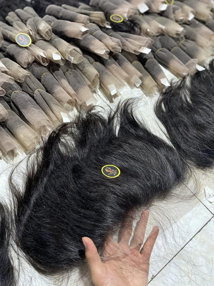 Wholesale 100% Virgin Human Hair Lace Closure HD 7x7 6x6 5x5 4x4, Lace Frontal HD 13x4 13x6 straight frontal closure.