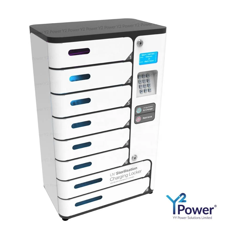 Y2 Power UVC Charging Locker with centralized locking system for smart phone PL-UV08-Y2 Tablets charging cabinet power station