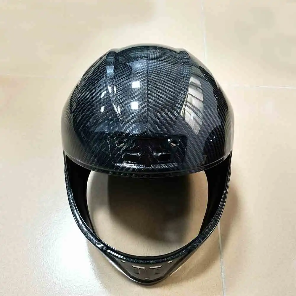 Custom  Real Carbon Fiber Skiing Helmet  Full Face Motorcycle Safety Helmet multi Style texture