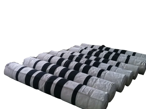 High Quality Customized Design Yarn Dyed Canvas Fabric Arabic Style Black & White Stripe Canvas Fabric for Tent Windbreak Wall