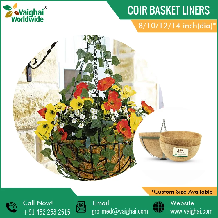 Superior Quality Natural Coconut Fiber Hanging Basket Liners | Garden Supplies