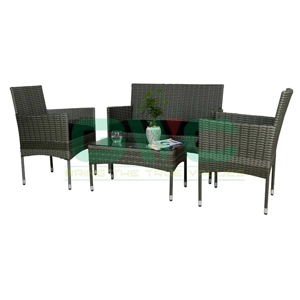 GWC 100% Satisfy 4-piece All-weather PE rattan Sofa Set/Garden furniture from VietNam/ High-quality wicker set