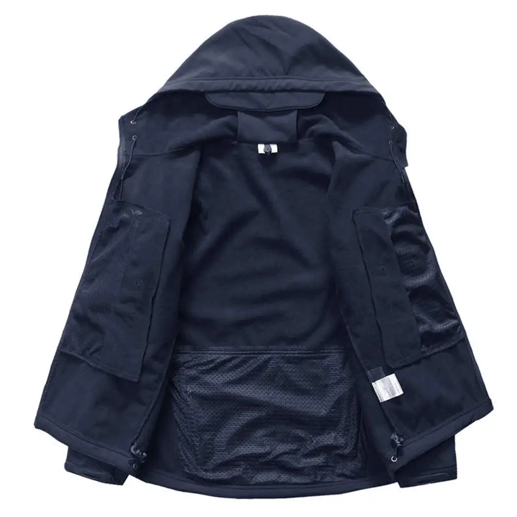 Wholesale custom tactical  Outdoor Waterproof Navy blue  SoftShell Jacket