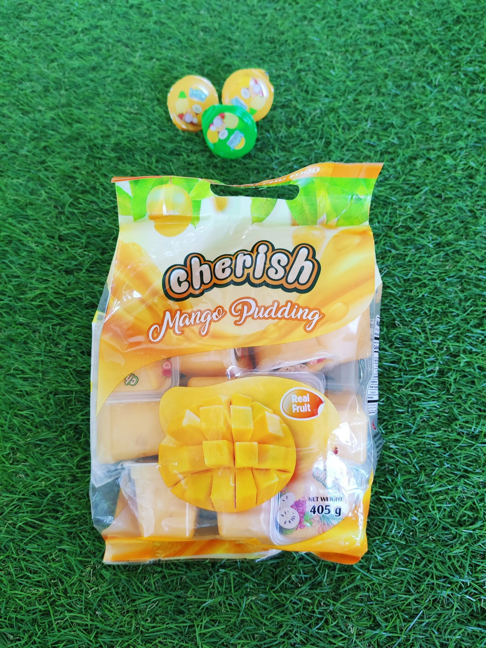  Вкусная манго желе пудинг Чашка Поднос Cherish фирменный мешок 405 грамм для