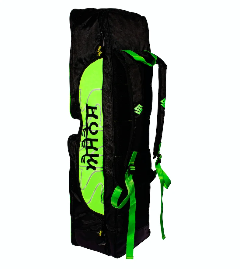 
High Quality Premium Hockey Kit Bag BLACK Made of Polyester Strong Build Having Special Pockets For Sticks Shoes & Other Gear 