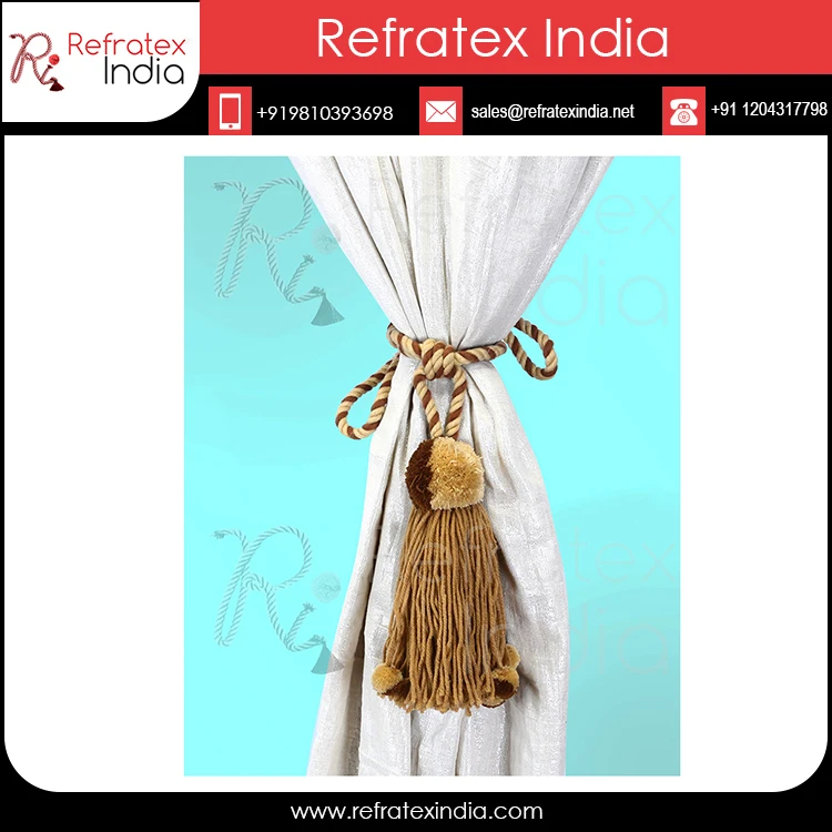 Long Jute Tieback for Curtain Bulk Supplier And Manufacture By Refratex India Made in India for Best Quality And Low Price