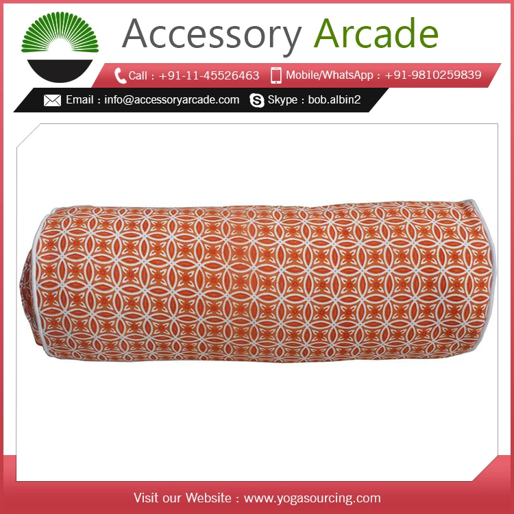100% premium quality Printed Cotton Cylindrical Bolster available in bulk quantity at competitive prices from Indian supplier