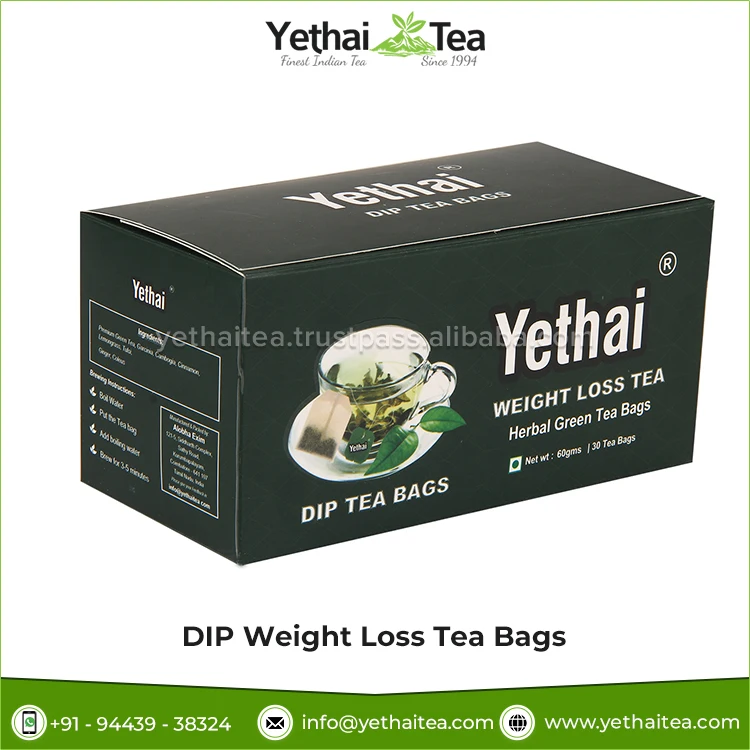100% Natural & Organic Blended Fresh Weight Loss Slimming DIP Herbal Green Tea Bags at Best Competitive Price