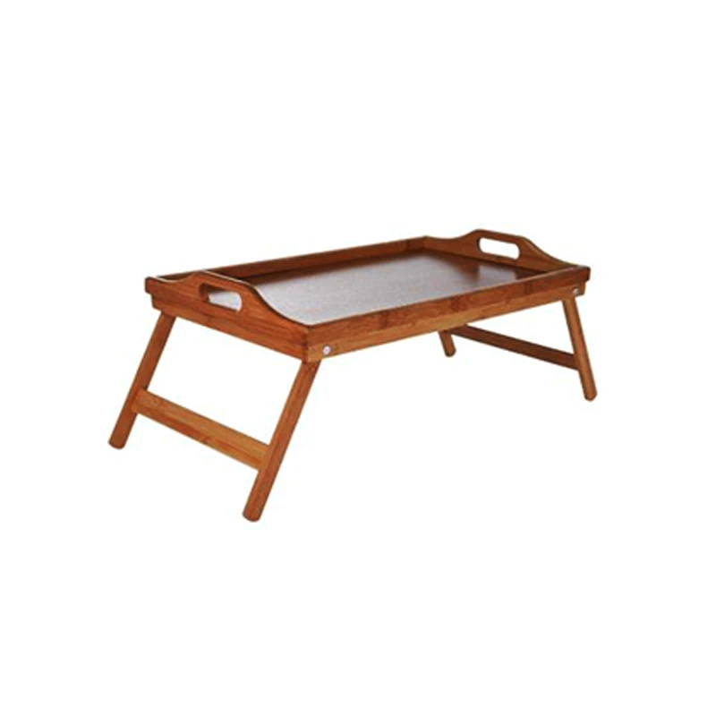 Wooden Breakfast Serving Table Tea Coffee Food Serving Tray Hotel Bed Tray Computer Table