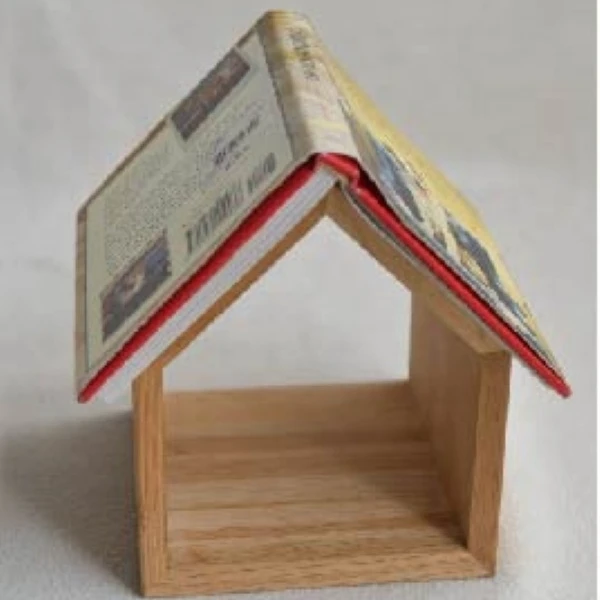 Factory Supply Orginal Wood Oak Wooden House Bookshelf