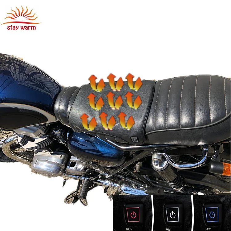 Электрическое сиденье с подогревом 12 В теплая подушка уличный нагреватель сиденья мотоцикла