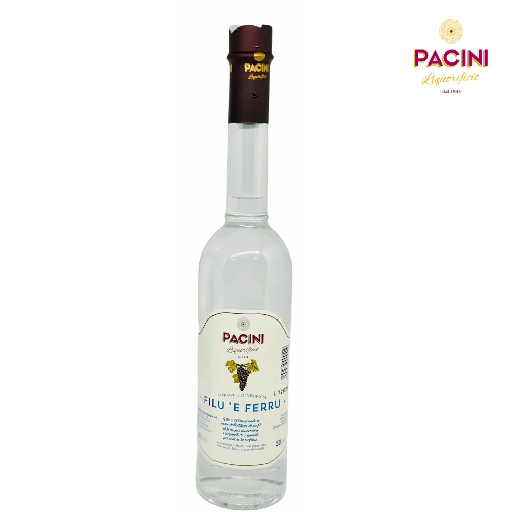 Premium Quality PACINI LIQUEUR italian Grappa 50 cl bottle embellished by the Myrtle branch insidethe bottle for sales
