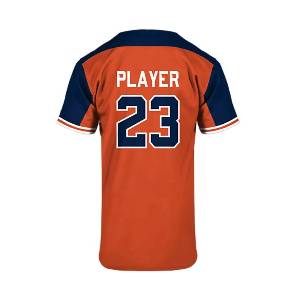 Fast delivery Custom Printing Baseball Plain Shirts Blue Baseball Jersey Outfit Mens Sublimation Cheap Price Baseball jersey