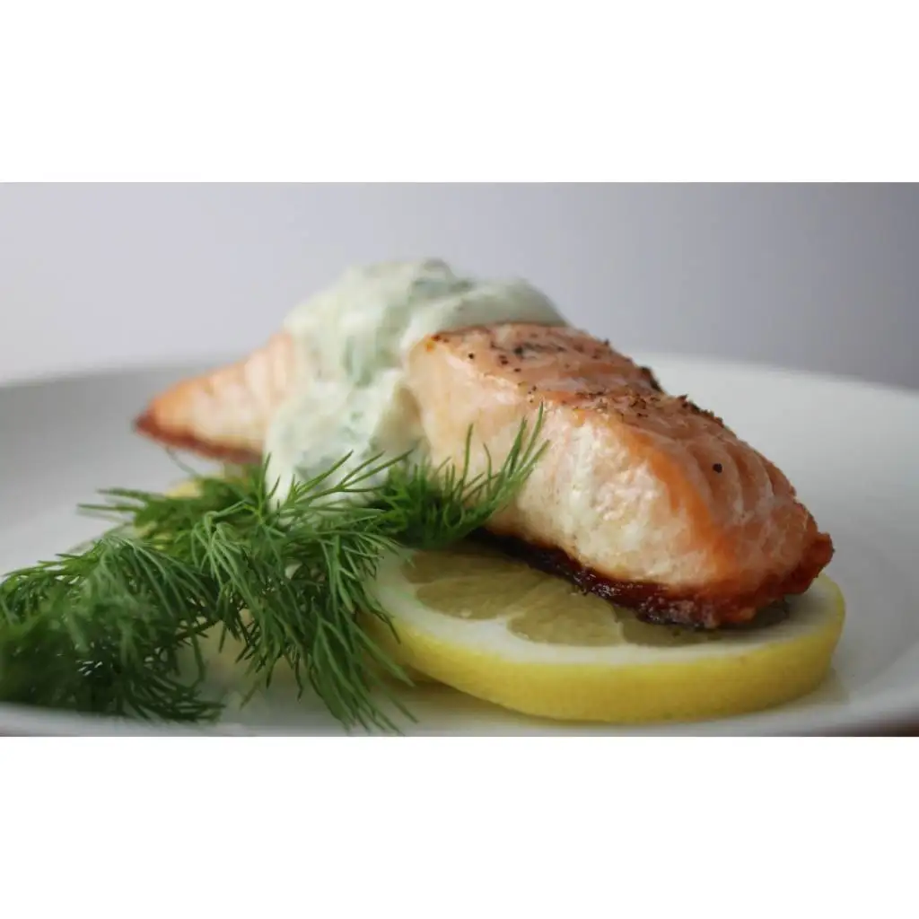 Frozen Salmon Fish Marinade Lemon Dill 90G Premium Quality Frozen Food Ready to Cook Product and Easy Cooking