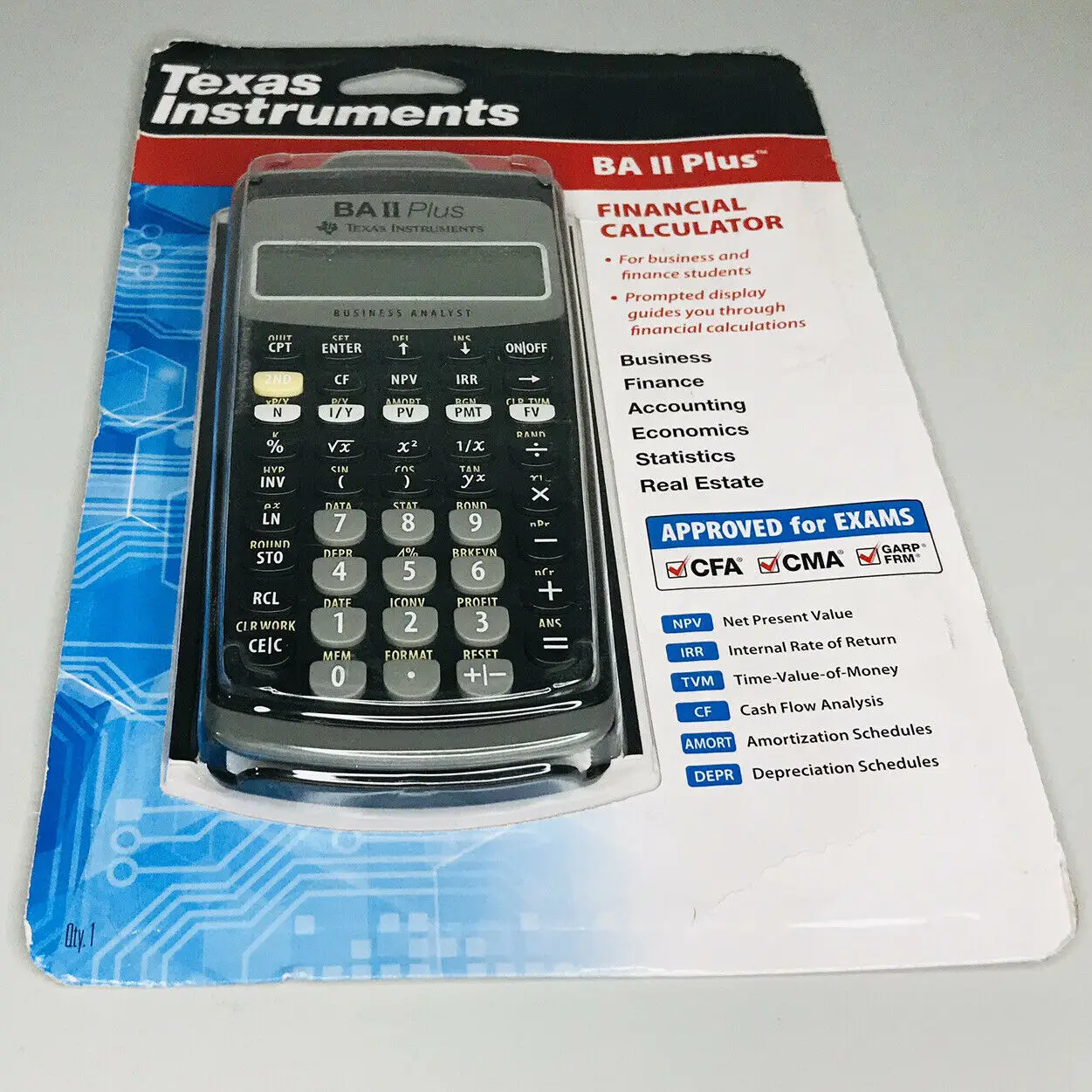 
 Новый финансовый калькулятор Texas Instruments BA II Plus  