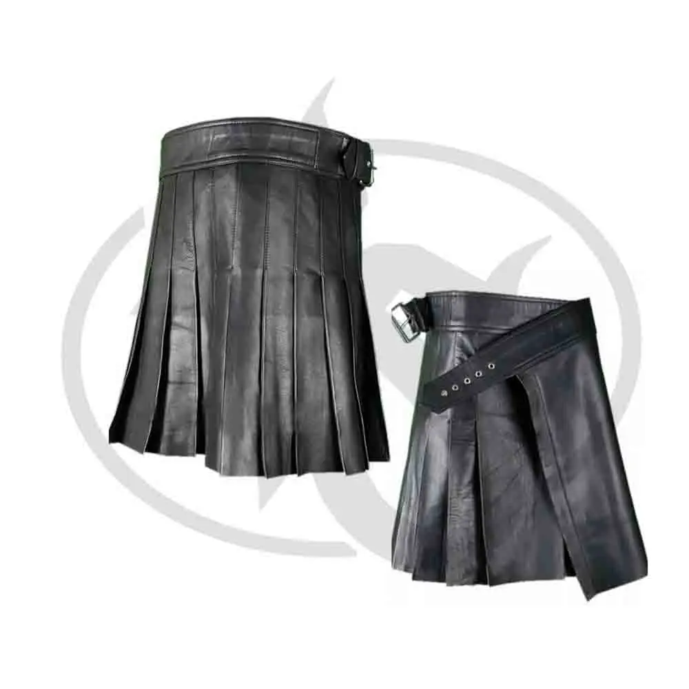 Wholesale Men Fashion Sport Utility Kilt Men Adjustable Genuine Leather Kilts
