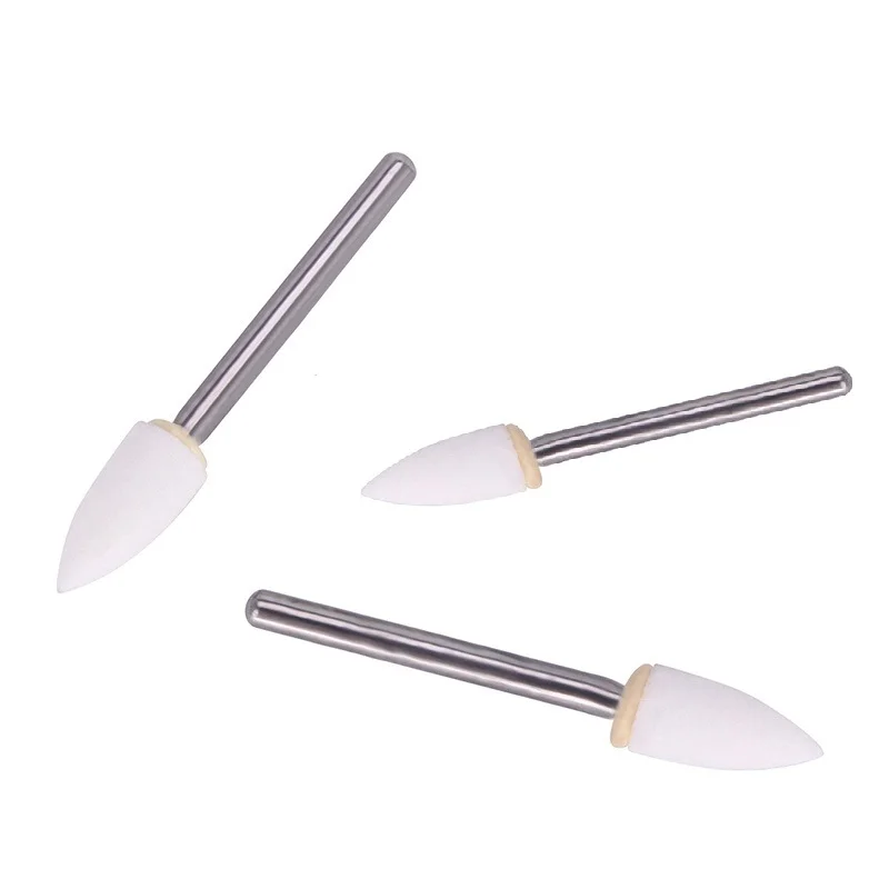 Dental Flame Shape White Stone Polishing Burs