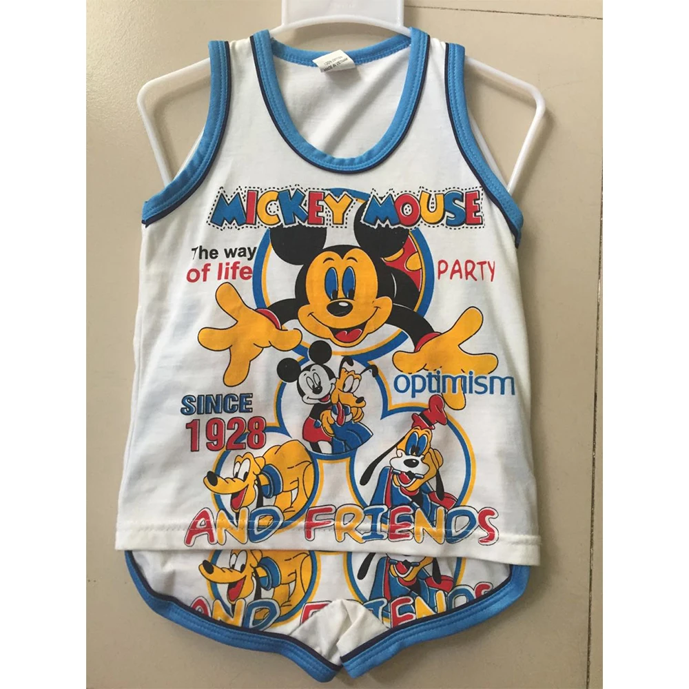 Kids boy clothing sets with cotton soft cartoon prints suits children set