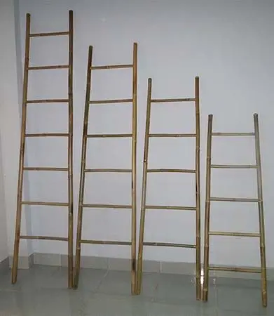 Ladder Towel Ladder Bamboo Rack For Decoration Bamboo Holding Ladder
