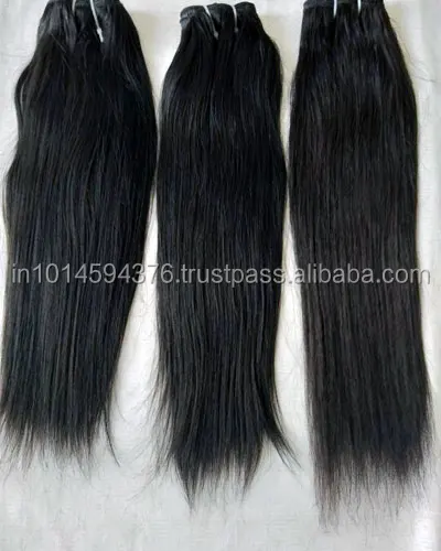 100% натуральные индийские человеческие прямые волосы оптом/натуральные блестящие необработанные для наращивания!