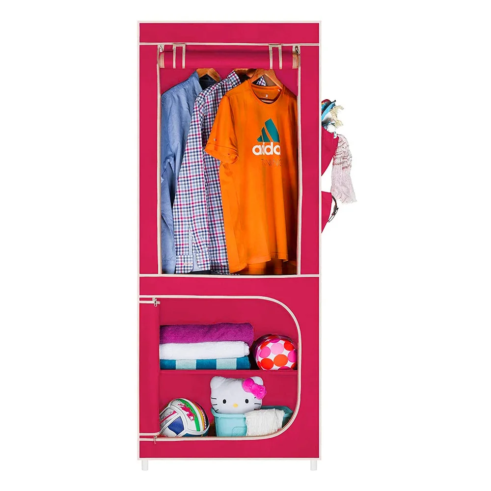 Convenient Assemble modern closet non-woven folding wardrobe