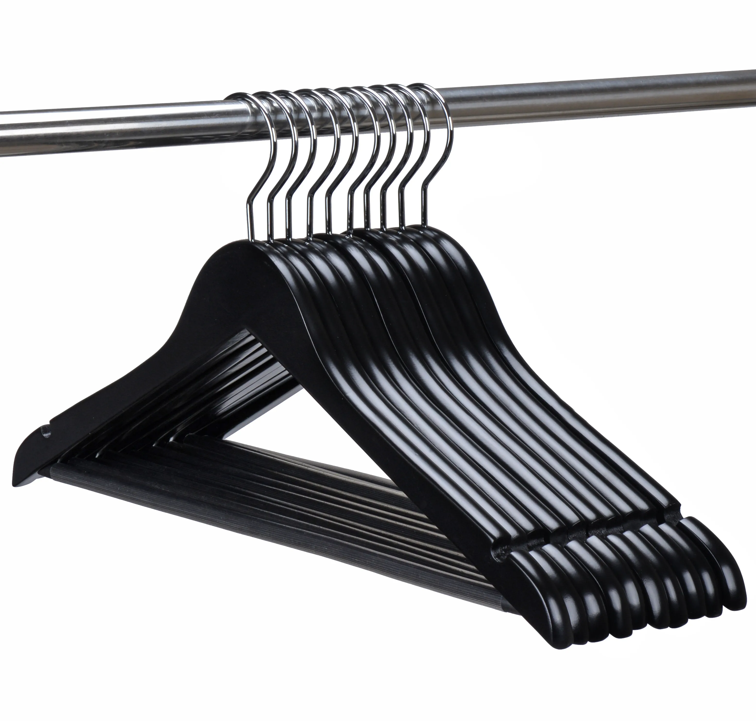 Free Sample Factory Price Supermarket Mix Local Wood Hanger Cheap for Cloths Natural